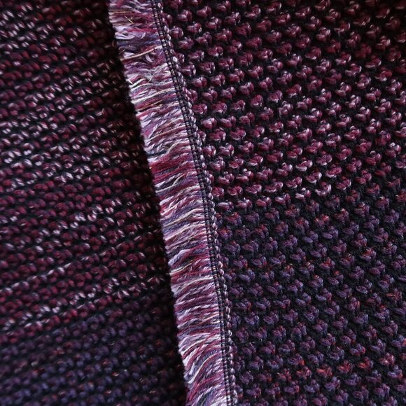 Chico's Knit Purple Marled Fringe Open Front Long Sleeve Cardigan XL - Picture 13 of 16